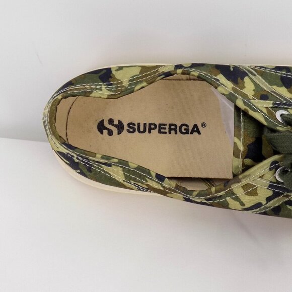 Superga 2750 Cotu Classic Trainer Sneaker Size 9.5 Camouflage Satin Finish - Picture 11 of 11